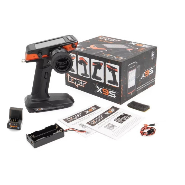 KN-X9S-4CH Radio Konect X9S 2.4 GHz avec récepteur 4 voies Konect RSRC