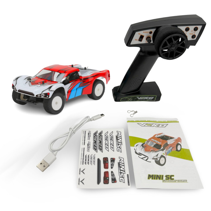 VK0002-RD Short Course Mini 1/24 RTR Veko red VEKO RSRC