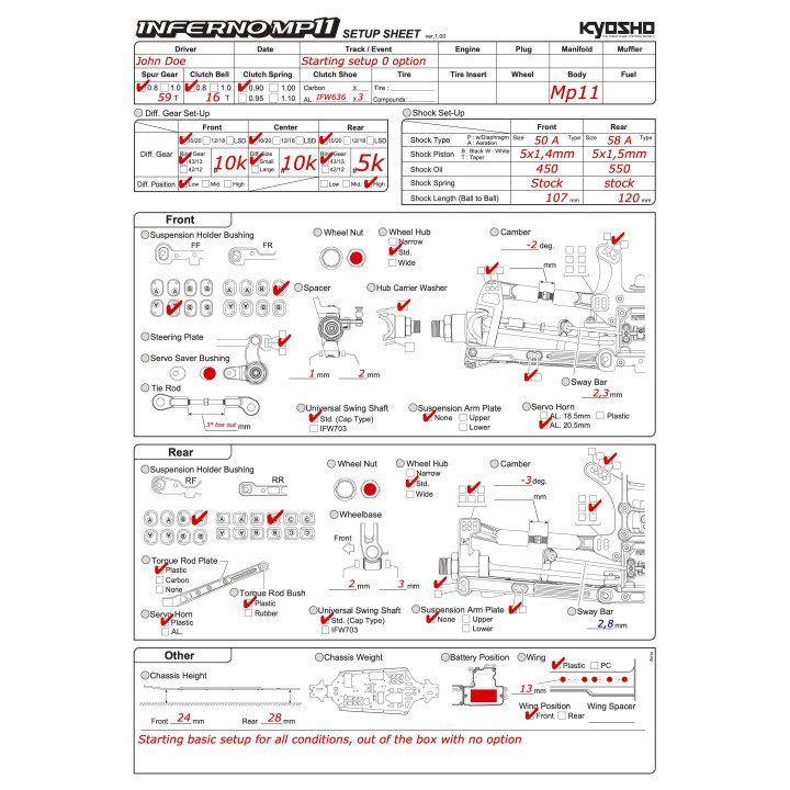  MP11 basic setup no option  RSRC