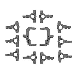AS71214 Etriers/porte fusées avant graphite RC10B7/T7 V2 Team Associated RSRC
