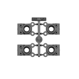 AS92519 Porte-fusées arrière graphite déport -4mm Team Associated RSRC