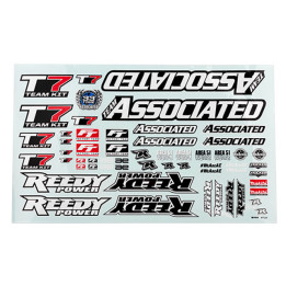 AS71225 Planche d'autocollants RC10T7 Team Associated Team Associated RSRC