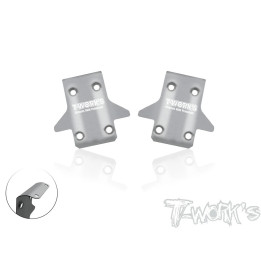 TO-235-MP11 Protections de chassis avant (skid) acier Kyosho MP11 (2) Tworks RSRC