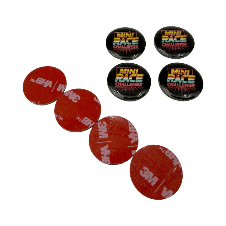 MRC-0017 4 tags additionnels 22mm pour système de comptage Mini-Z Mini Race Challenge RSRC