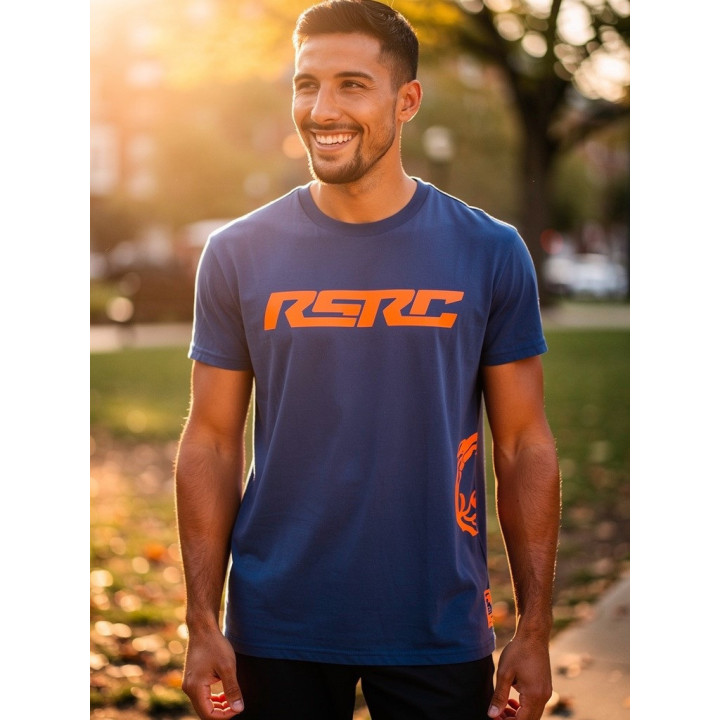 FINO-20 Tee-shirt RSRC "THE SHARK" bleu outremer & orange fluo RSRC RSRC