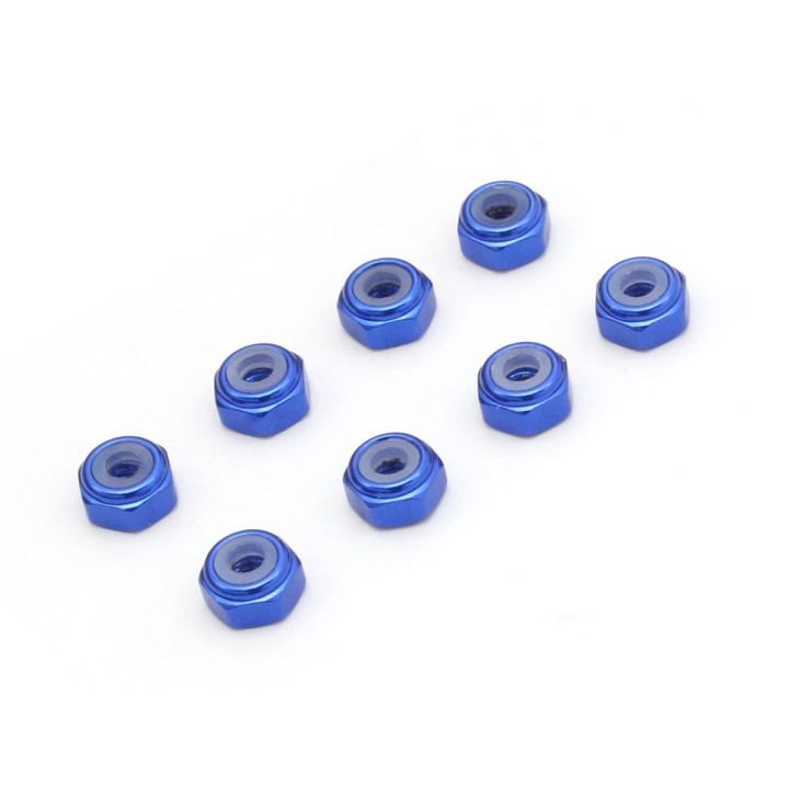 MZW128BL M2 Blue Aluminum Wheel Nuts (8) Kyosho Mini-Z Nylon Kyosho RSRC