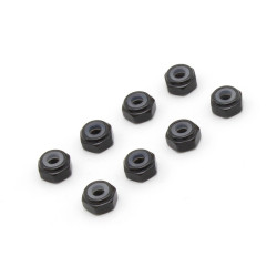 MZW128BK Ecrous de roue M2 noirs Nylstop Alu Kyosho Mini-Z (8) Kyosho RSRC