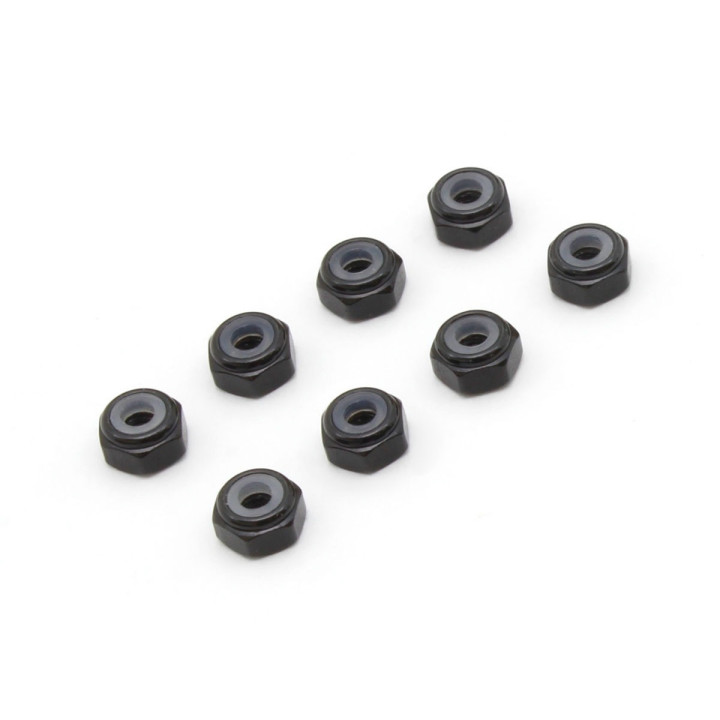MZW128BK M2 Black Aluminum Wheel Nuts (8) Kyosho Mini-Z Nylon Kyosho RSRC