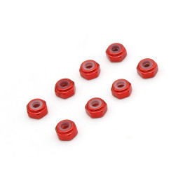 MZW128R Ecrous de roue M2 rouges Nylstop Alu Kyosho Mini-Z (8) Kyosho RSRC