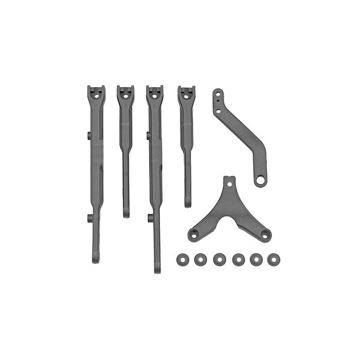 92504 Renforts de chassis graphite FT Team Associated RC10B84 Team Associated RSRC