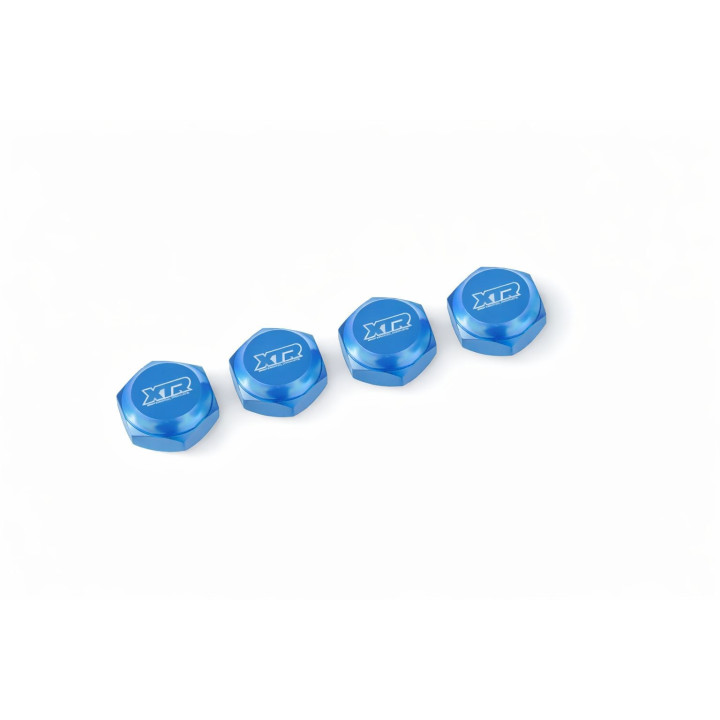 XTR-0416B 1/8 serrated closed wheel nuts blue aluminium (4) XTR RSRC