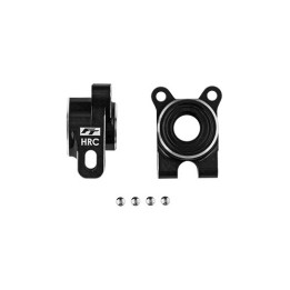 AS92565 Porte-fusées arrière HRC déport -4mm aluminium noir B7 Team Associated RSRC