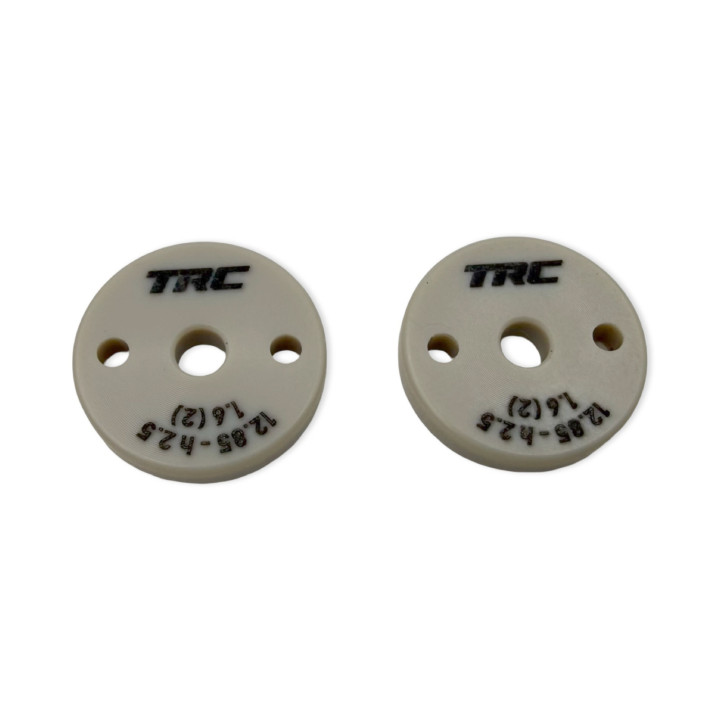 TRC008063 TRC shock pistons 2x1.6 flat (12.85mm/2.5mm shaft/H. 2.5mm) (2) TRC Throttlefinger Racing Concept RSRC