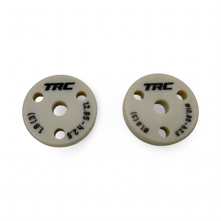 TRC008068 TRC shock pistons 3x1.8 flat (12.85mm/2.5mm shaft/H. 2.5mm) (2) TRC Throttlefinger Racing Concept RSRC