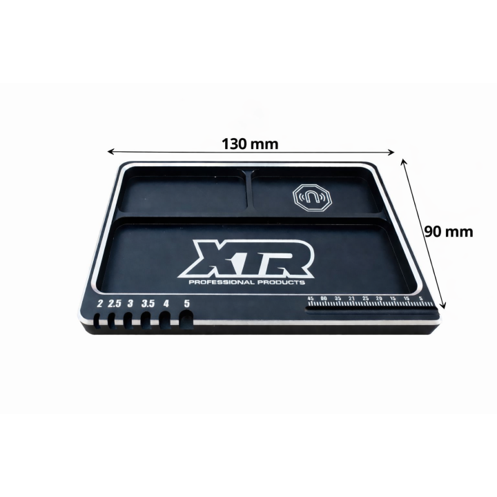 XTR-0419 Bac à vis et pièces aluminium XTR 3 compartiments XTR RSRC