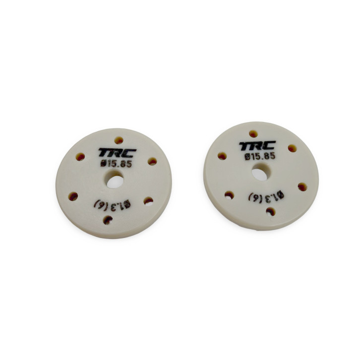 TRC000219 TRC shock pistons 6x1,3 flat (15.85mm/shaft 2.6mm/H. 2.7mm) (2) TRC Throttlefinger Racing Concept RSRC