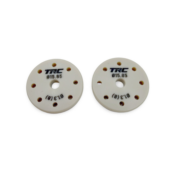 TRC000225 TRC shock pistons 8x1,3 flat (15.85mm/shaft 2.6mm/H. 2.7mm) (2) TRC Throttlefinger Racing Concept RSRC