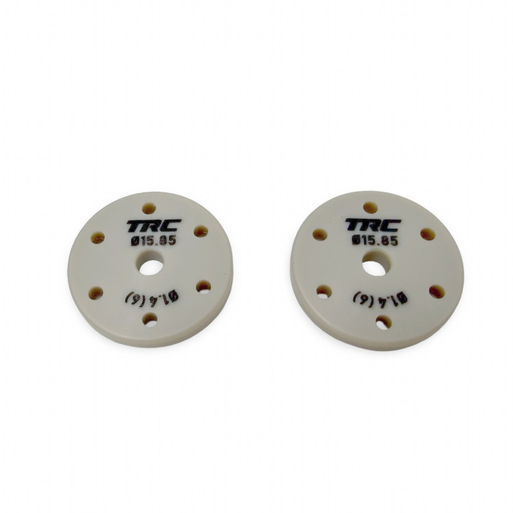 TRC000220 Pistons d'amortisseurs TRC 6x1,4 plat (15.85mm/tige 2.6mm/H. 2.7mm) (2) TRC Throttlefinger Racing Concept RSRC