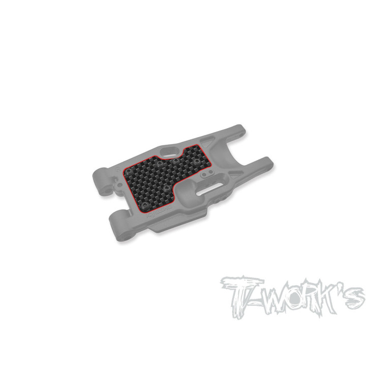 TO-246-MP11-R1 Rear carbon fiber arm stiffeners 1mm MP11 Tworkz (2) Tworks RSRC