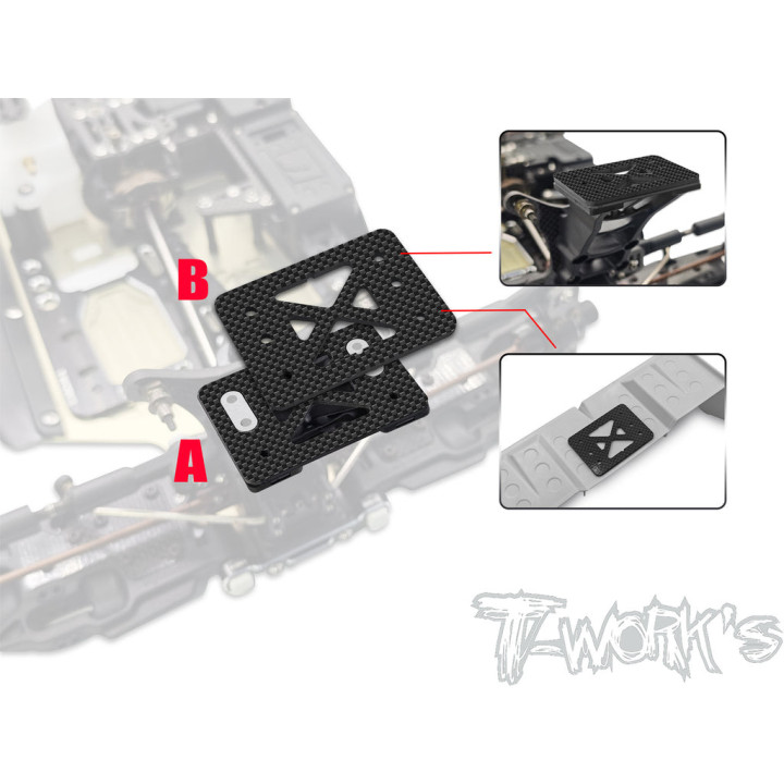 TO-354-N Rear Wing Stay Reinforcement And Heightening Plate MP11 Tworkz Tworks RSRC