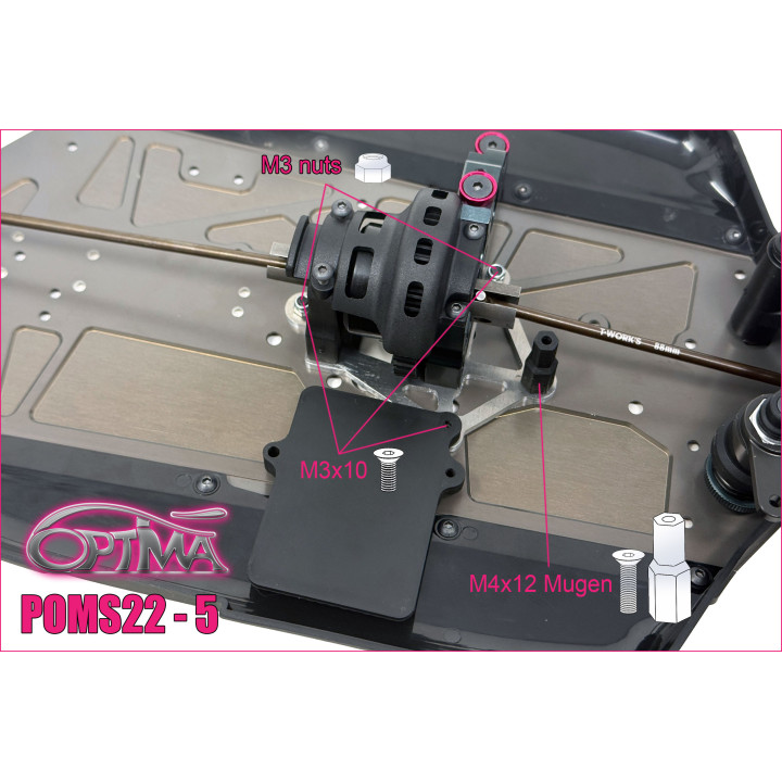 POMS22 2x2S mid-size conversion kit Mugen MBX8R-ECO Optima Optima RSRC