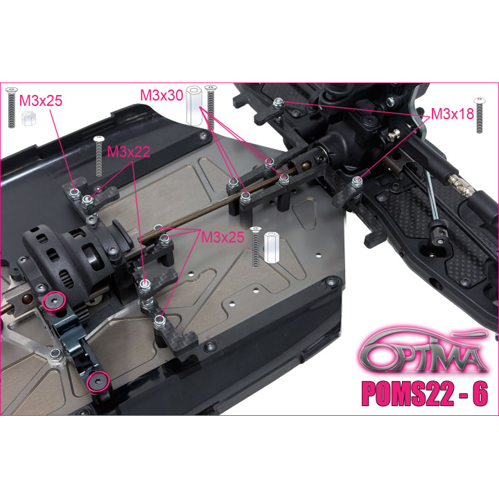 POMS22 2x2S mid-size conversion kit Mugen MBX8R-ECO Optima Optima RSRC