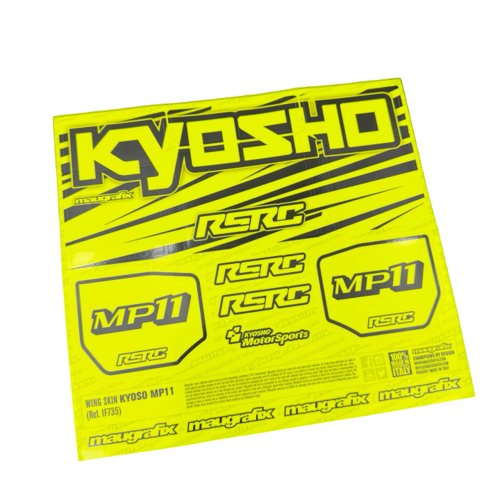 MFX-004 Autocollants d'aileron jaune fluo MP11 Maugrafix (2) Maugrafix RSRC