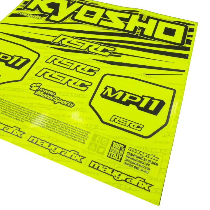 MFX-004 MP11 neon yellow wing stickers Maugrafix Maugrafix RSRC