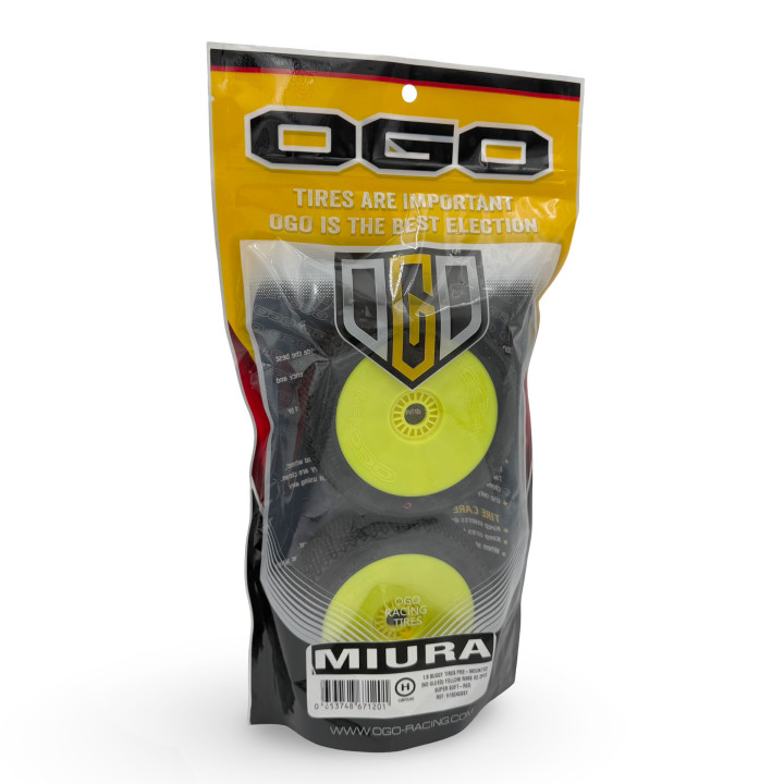H1824 Pneus OGO Miura avec inserts et jantes jaunes (2) OGO Racing RSRC