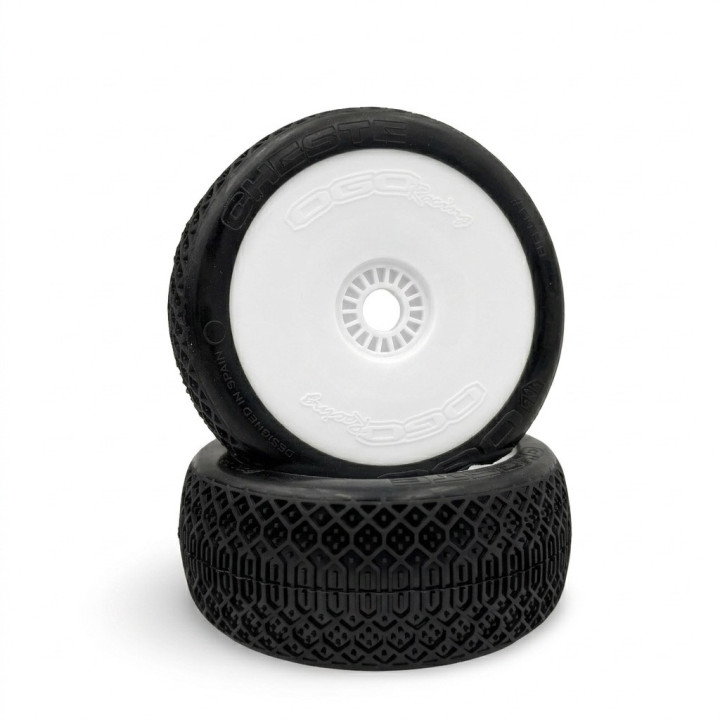 H0103 OGO Cheste tires with inserts and white wheels (2) OGO Racing RSRC