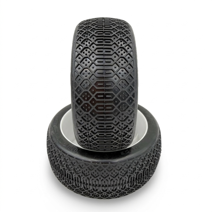 H0103 OGO Cheste tires with inserts and white wheels (2) OGO Racing RSRC