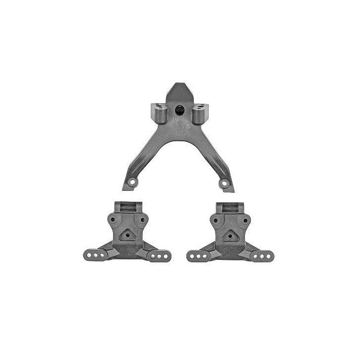 AS92587 Cellule avant et support tirants graphite FT Team Associated RC10B7.1 Team Associated RSRC