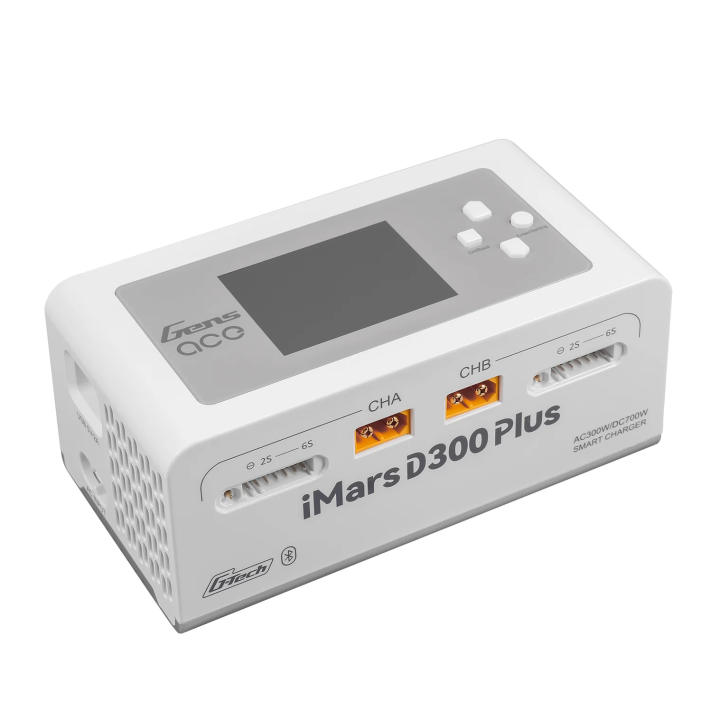 GEA300WPLUS-EW Gens Ace iMars dual channel D300 PLUS AC/DC charger white Gens ace RSRC