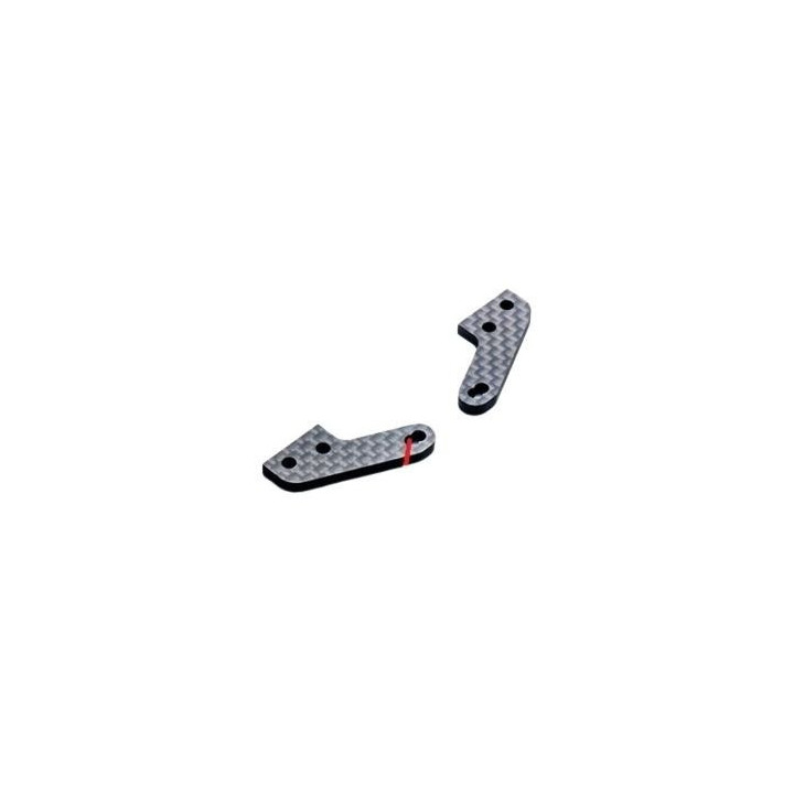 KOS04381-05 Koswork 3.0mm Carbon Fiber Front Knuckle Plate for Inferno MP11 (2) Koswork RSRC