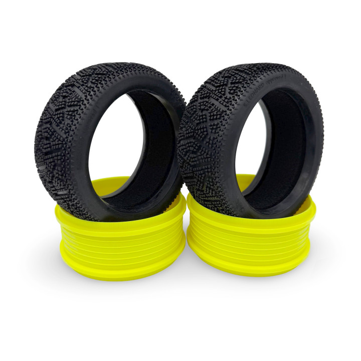 6mik Joker 2.0 Tires + WORLD inserts 1/8 Buggy + yellow wheels (2) 6MIK-Racing RSRC