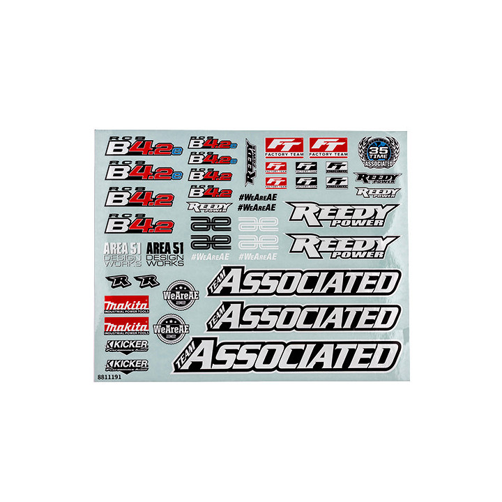 AS81699 Decal Sheet RC8B4.2 Team Associated Team Associated RSRC