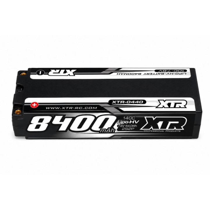 XTR-0440 Batterie XTR LiPo 8400mAh 7.6HV 5MM 140C XTR RSRC