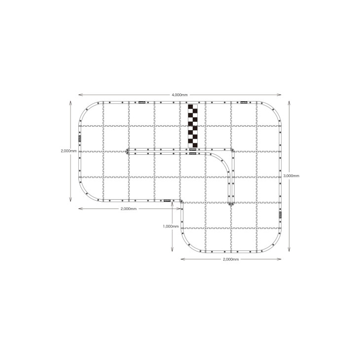 87211B Piste moquette 50cm Mini-Z 40 pièces Kyosho Kyosho RSRC