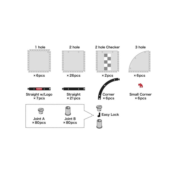 87211B Piste moquette 50cm Mini-Z 40 pièces Kyosho Kyosho RSRC