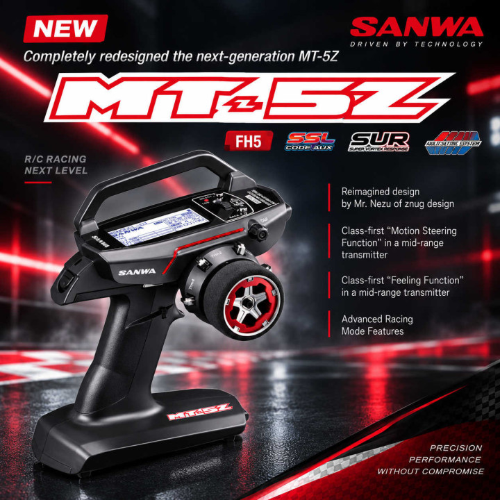 101A33471A Radio Sanwa MT-5Z FH5 avec Récepteur RX493i Sanwa RSRC