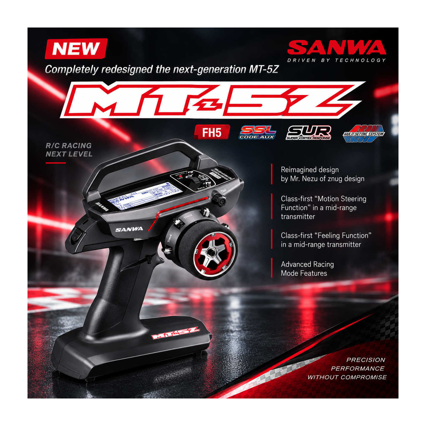 Sanwa MT-5Z FH5 with RX493i Receiver - 2.4GHz RC Radio