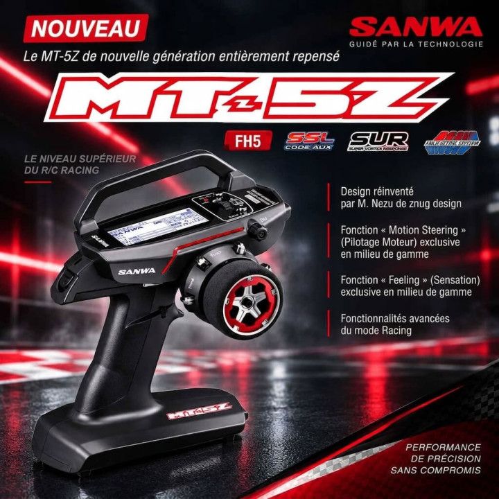 101A33471A Radio Sanwa MT-5Z FH5 avec Récepteur RX493i Sanwa RSRC