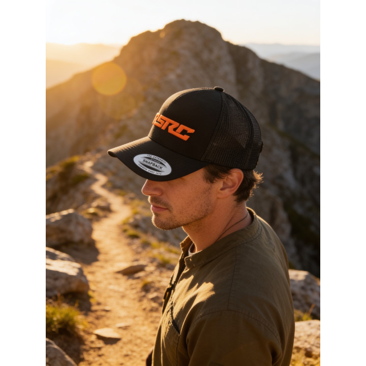 RSRC Snapback Cap Black & Orange - Official Racing Cap
