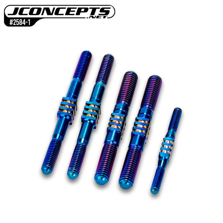 2584 copy of Associated RC8B4.1/4.1e Fin titanium turnbuckle set black or blue 5pcs Jconcepts RSRC