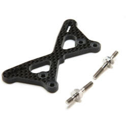 TLR334061 Carbon Front Tower +2mm w/Ti Standoffs: 22 5.0 Team Losi Racing RSRC