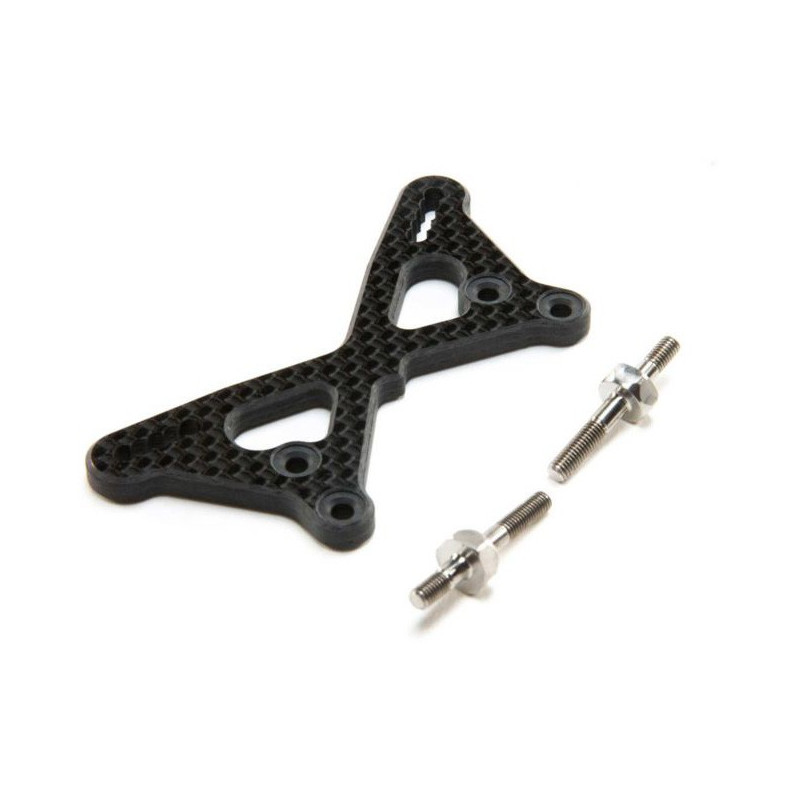 TLR334061 Support amortisseurs avant +2mm carbone avec fixations titane pour 22 5.0 TLR334061 Team Losi Racing RSRC