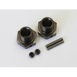 IFW444GM HEXAGONES LARGES (+1) AVANT MP9 (2) GUN METAL IFW444GM Kyosho RSRC