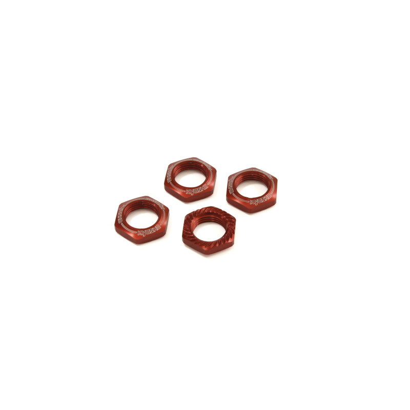 IFW472R SERRATED 1:8 WHEEL NUTS (4) - RED IFW472R Kyosho RSRC
