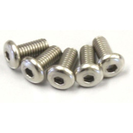 1-S12606HT HEX BUTTON SCREWS 2.6X6MM (5) TITANIUM 1-S12606HT Kyosho RSRC