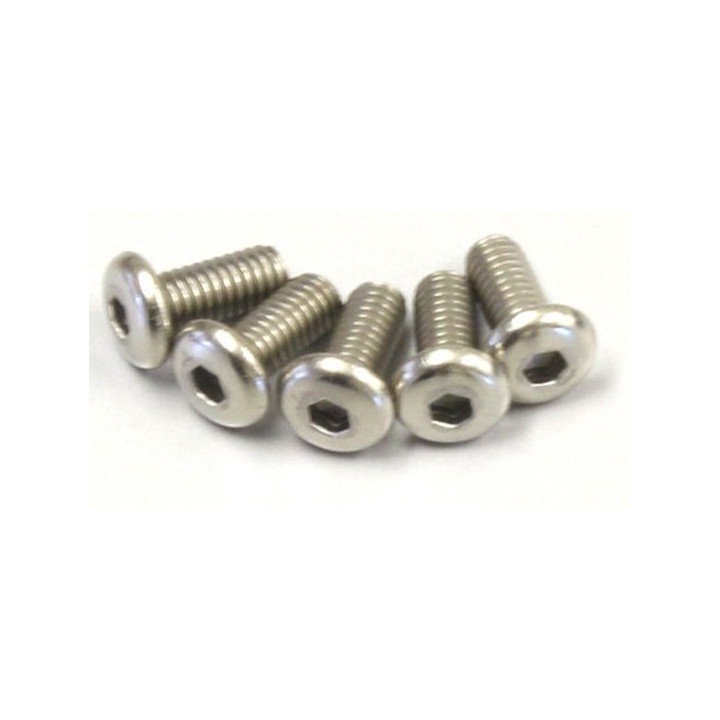 1-S12606HT VIS M2.6X6 (5) TETE RONDE HEX - TITANE 1-S12606HT Kyosho RSRC